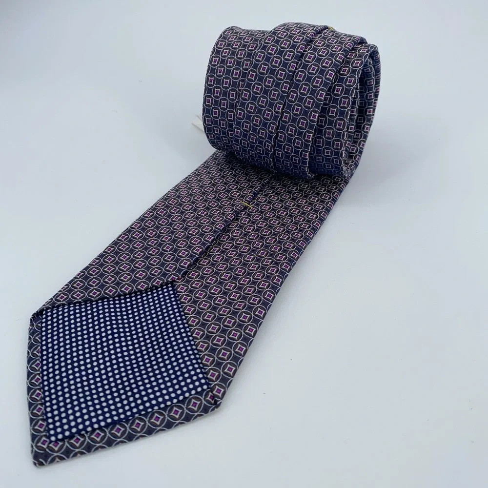 Eton Tie Men One Size Colorful Patterned Silk Classic Fit Necktie Italy Made NWT